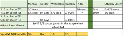 schedule