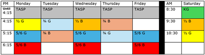 schedule schedule